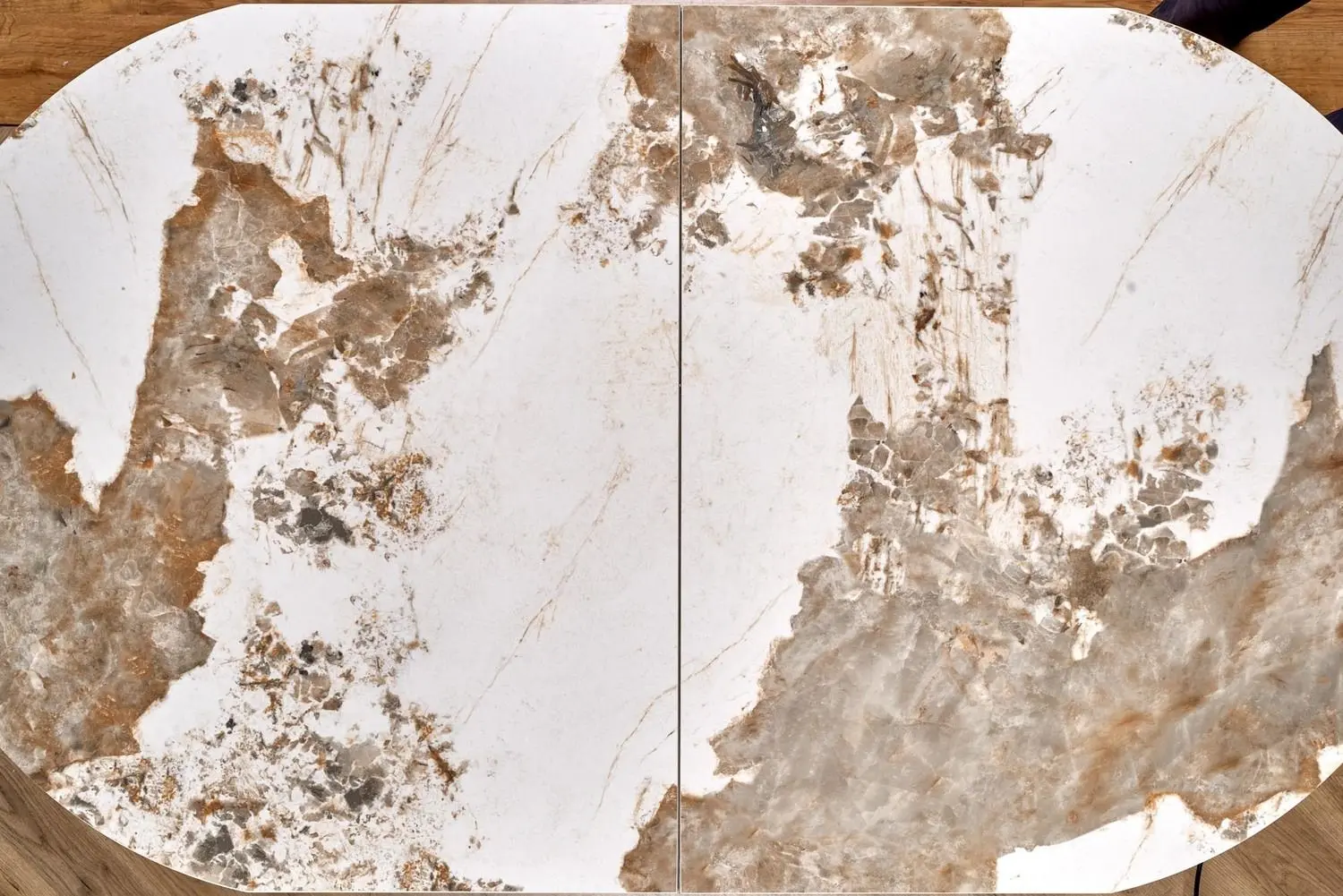 Masa extensibila Halmar Robinson (Beige Marble/Cappuccino/Black)