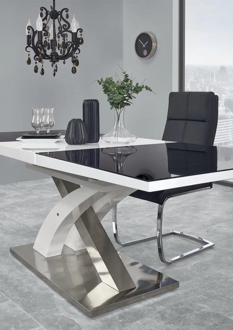 Masa extensibila Halmar Sandor 2 (Black/White)