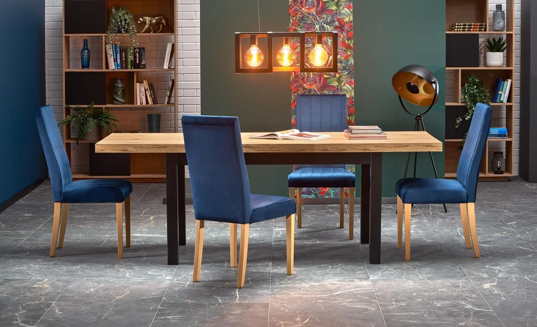 Masa extensibila Halmar Tiago (Craft Oak/Black) - 5