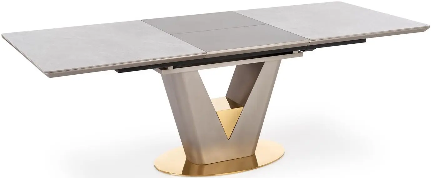 Masa extensibila Halmar Valentino (Light Gray/Gold)