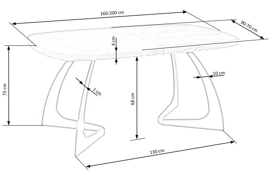 Стол раскладной Halmar Veldon (Natural Oak/Black) - 13