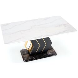Masa extensibila Halmar Vincezo (White Marble/Black/Gold) Thumb