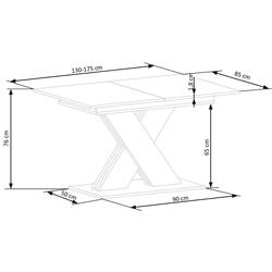 Стол раскладной Halmar Xarelto (Lancelot Oak/White) Thumb
