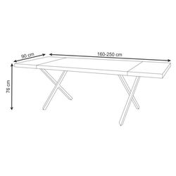 Masa extensibila Halmar Xavier (Light Oak/Black) Thumb