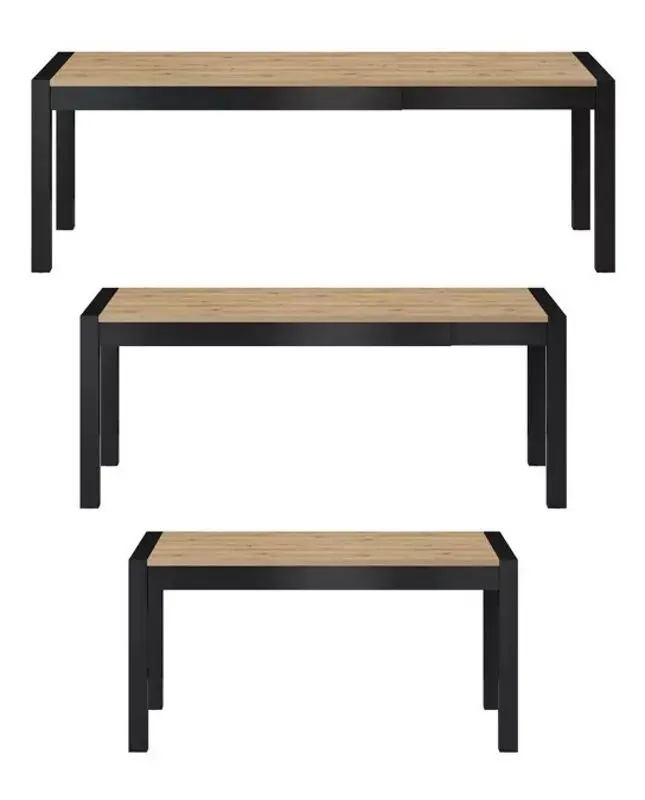 Masa extensibila Helvetia Aktiv 160cm (Taurus Oak/Black Matt)