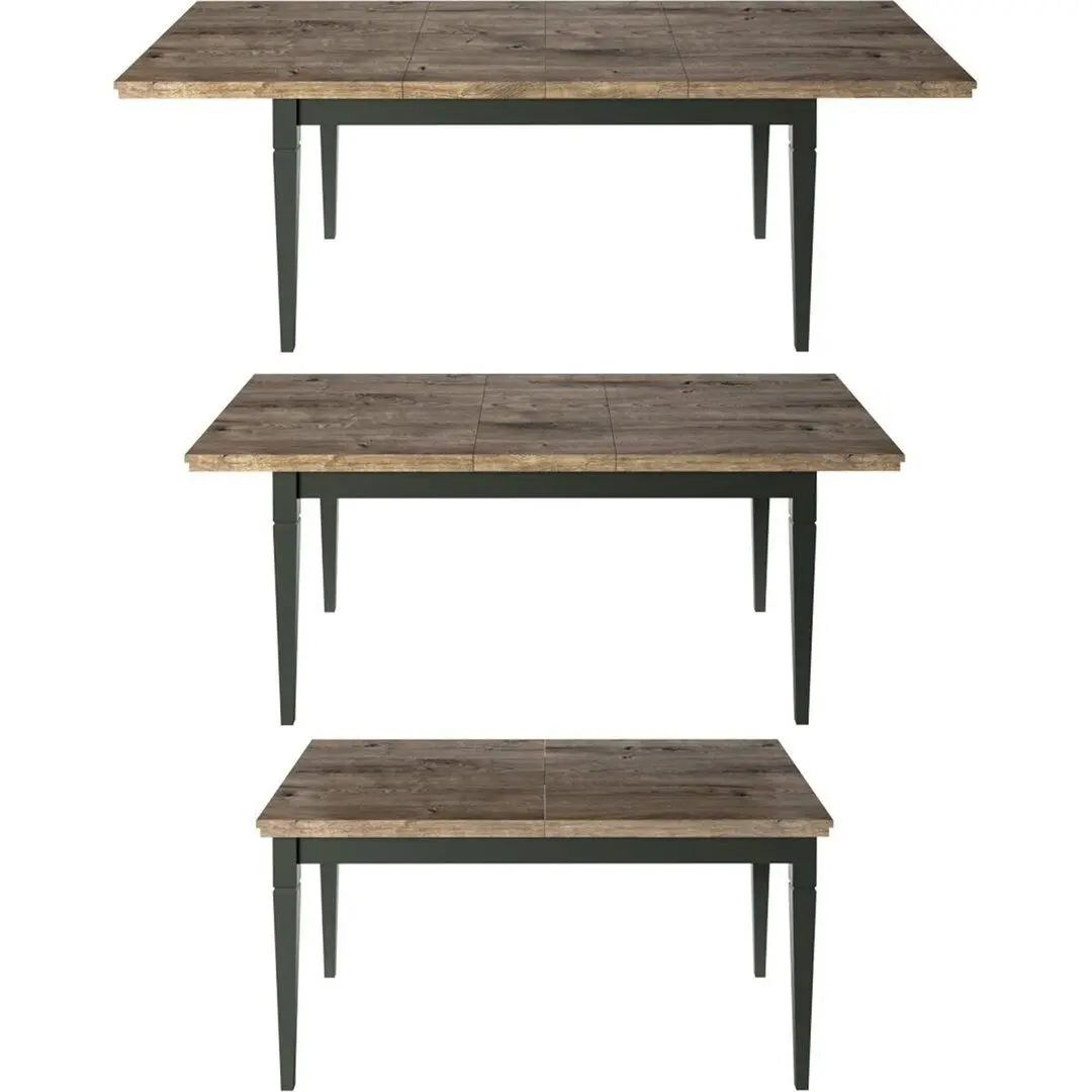 Стол раскладной Helvetia Evora №92 (Green/Lefkas Oak)