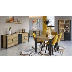 Стол раскладной Helvetia Olin №92 (Grand Oak/Black) Thumb