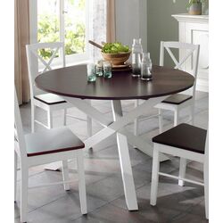 Стол Home Affaire 120x120x77 (White/Brown) Thumb