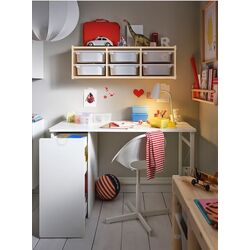 Masa de birou Ikea Larande 120x58 (Alb) Thumb