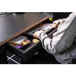 Письменный стол Ikea Micke 105x50 (Антрацит/Красный) Thumb