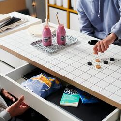 Masa de birou Ikea Micke 105x50 (Alb/Antracit) Thumb