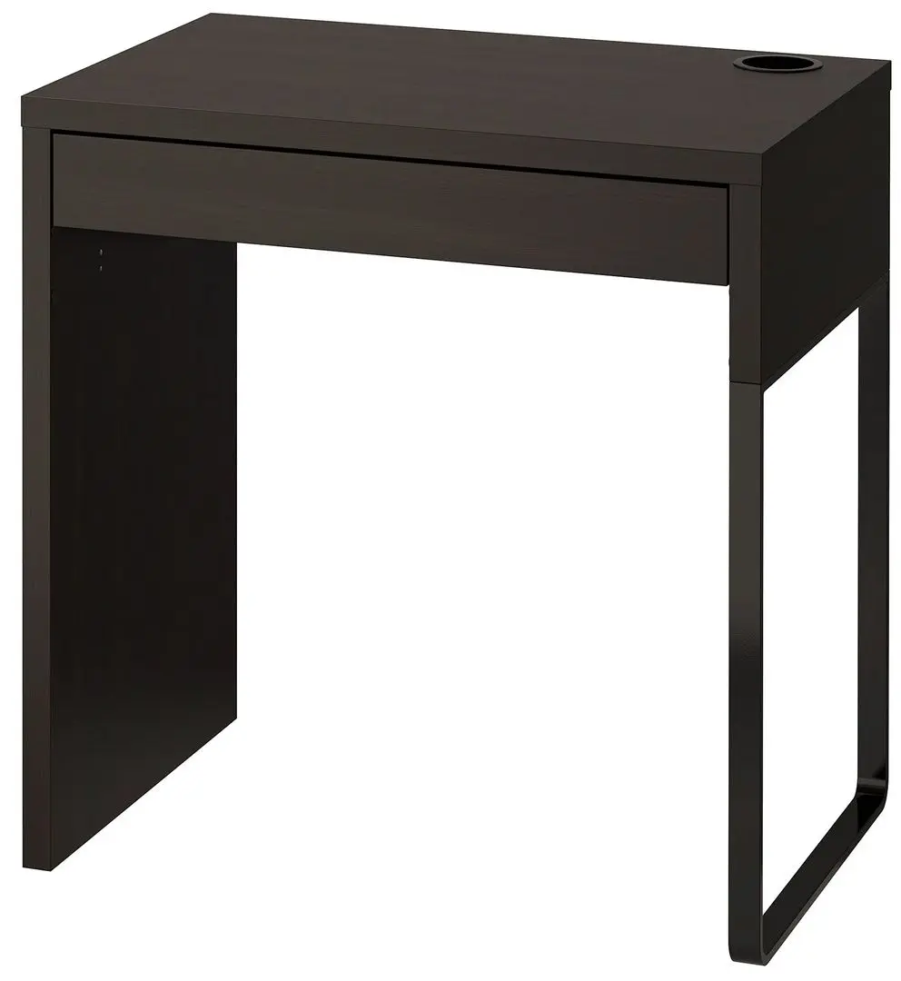 Masa de birou Ikea Micke 73x50 (Negru-maro)