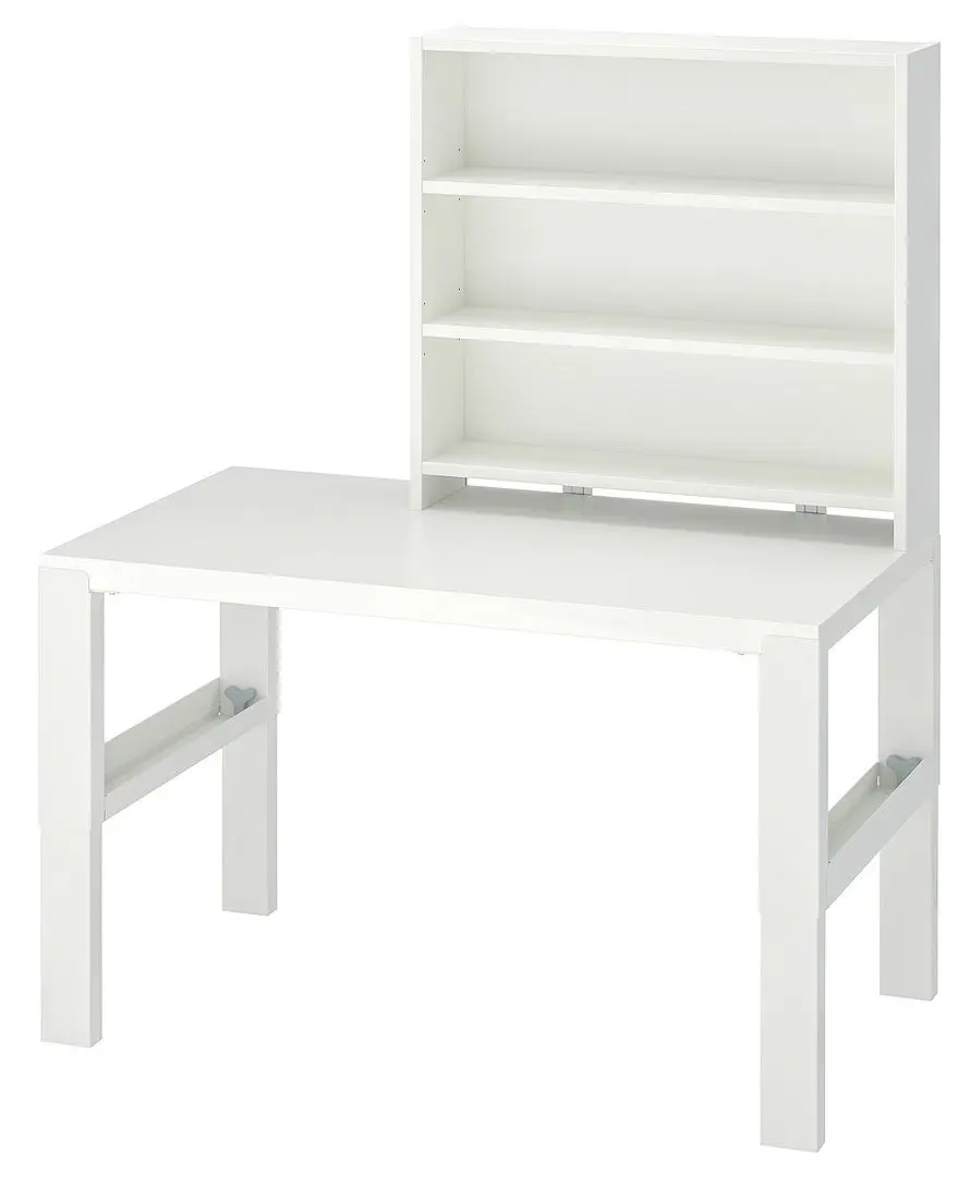 Masa de birou Ikea Pahl cu etajera 96x58 (Alb)