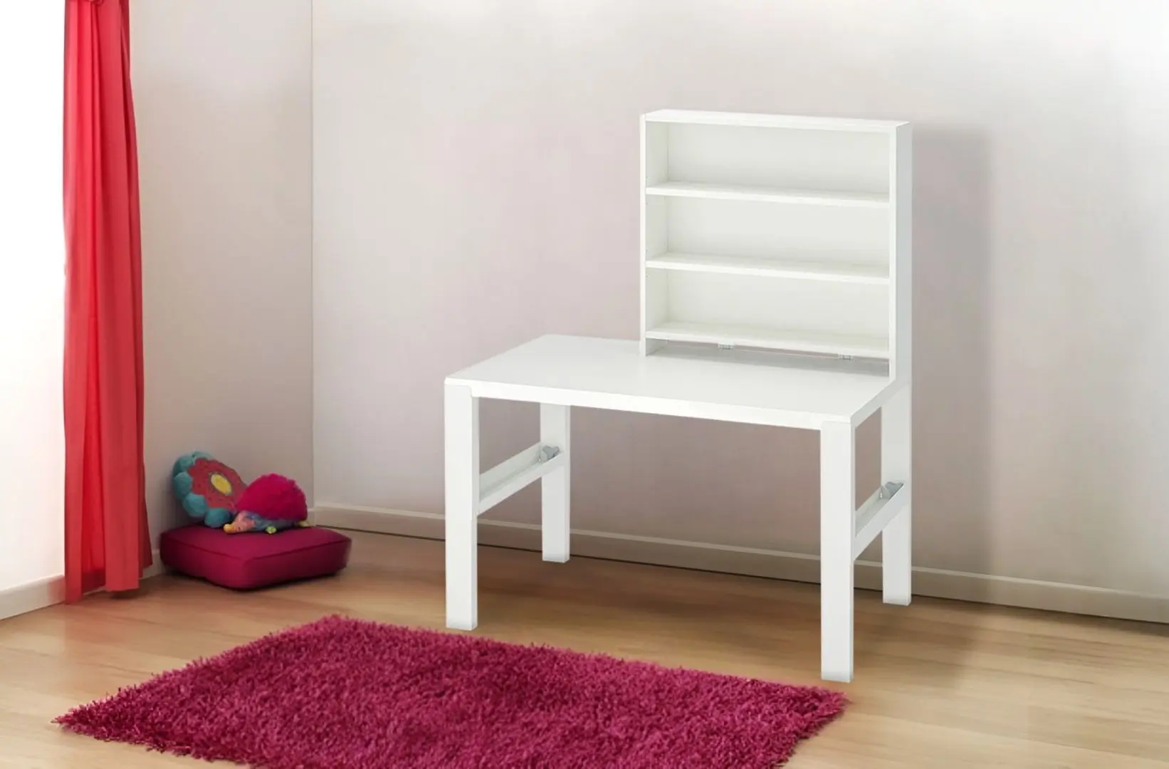 Masa de birou Ikea Pahl cu etajera 96x58 (Alb)