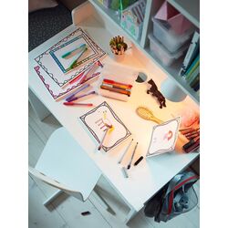 Masa de birou Ikea Smagora 93x51 (Alb) Thumb