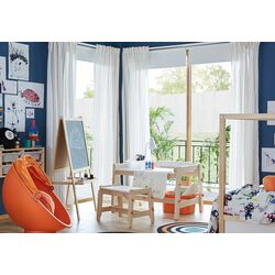 Masa de birou reglabila Ikea Flisat (Natural/Alb) Thumb