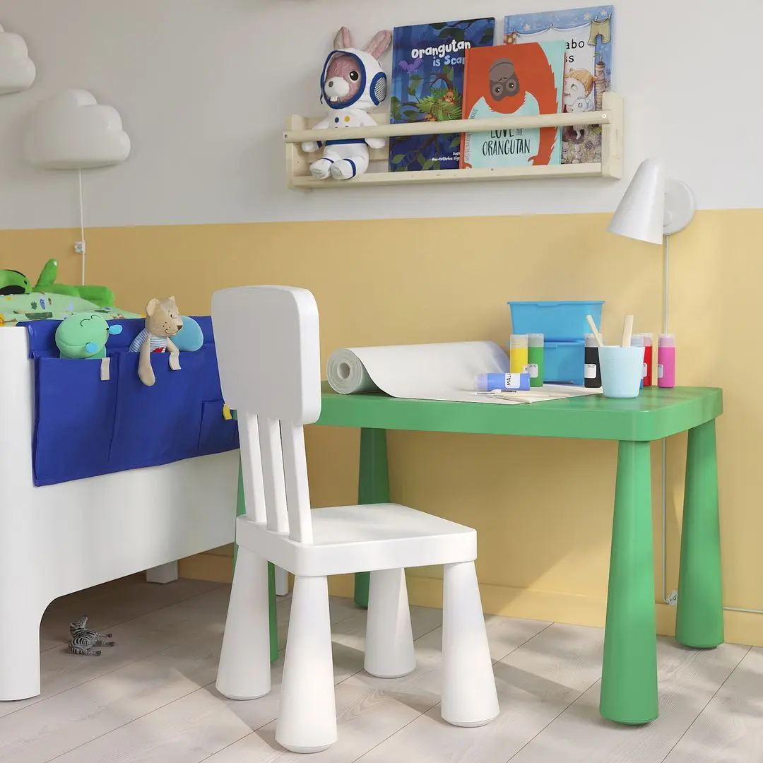 Masa pentru copii Ikea Mammut 77x55 (Verde deschis)