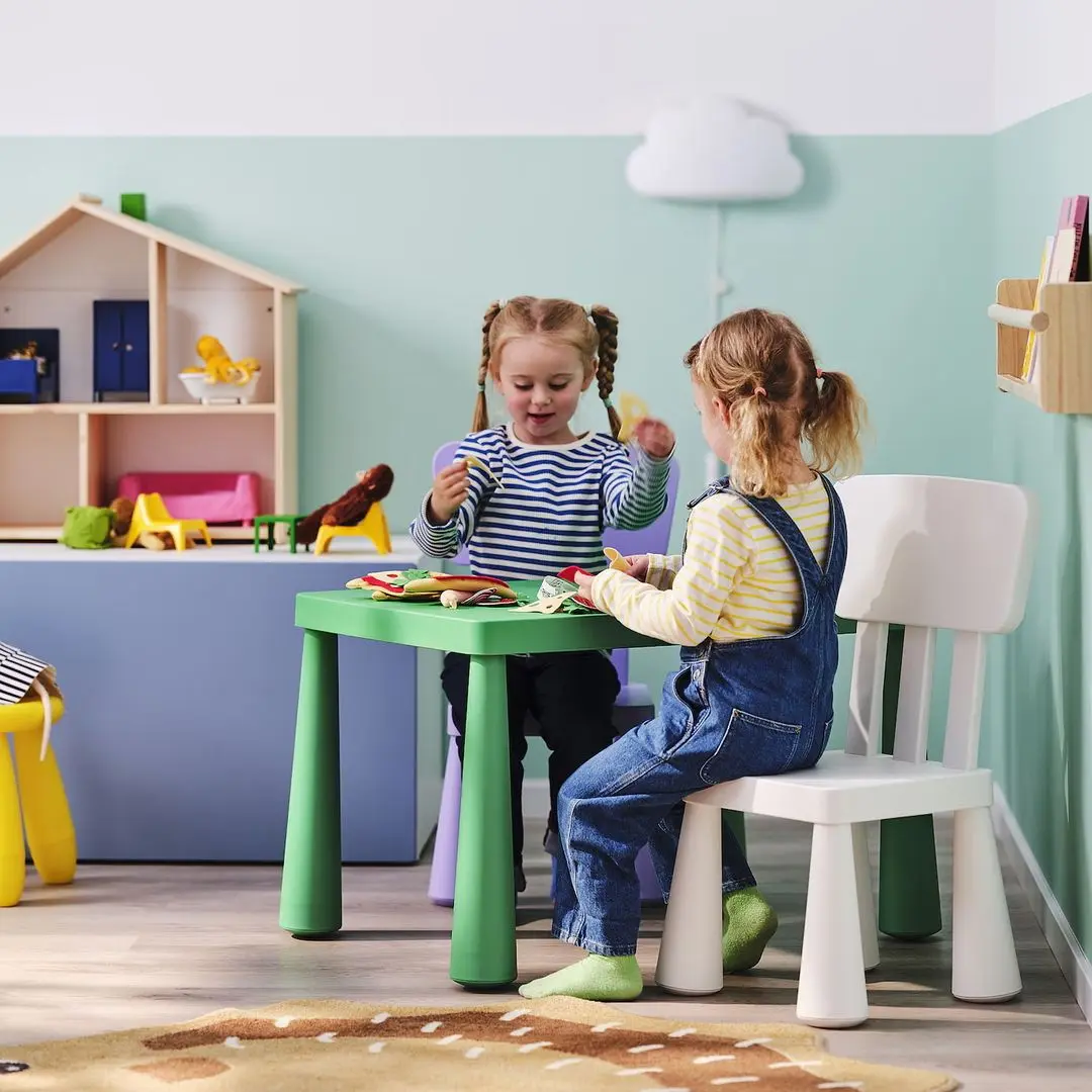 Masa pentru copii Ikea Mammut 77x55 (Verde deschis)