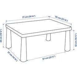 Masa pentru copii Ikea Mammut 77x55 (Verde deschis) Thumb