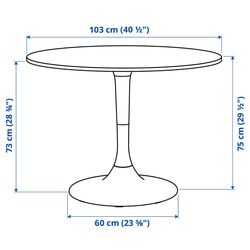 Стол Ikea Docksta 103см (Белый) Thumb