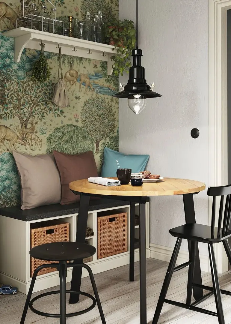 Masa Ikea Gamlared 85 (Aspect Antichizat/Negru)