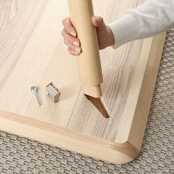 Masa Ikea Lisabo 88x78cm (Furnir frasin) Thumb