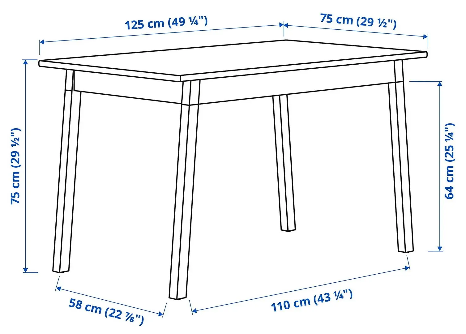 Masa Ikea Pinntorp 65x65 (Maro Deschis Vopsit/Vopsit Rosu)