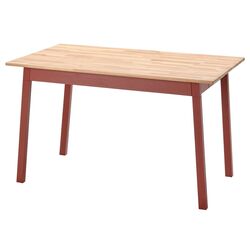 Masa Ikea Pinntorp 65x65 (Maro Deschis Vopsit/Vopsit Rosu) Thumb