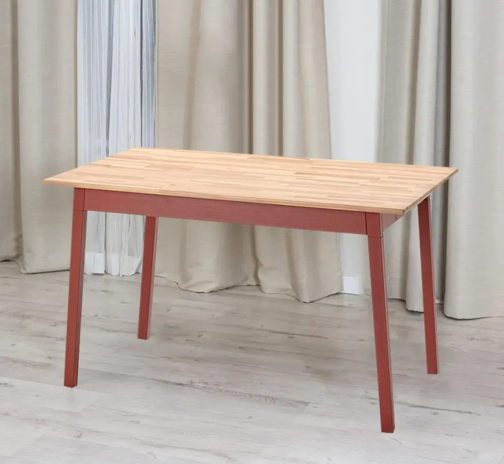 Masa Ikea Pinntorp 65x65 (Maro Deschis Vopsit/Vopsit Rosu)