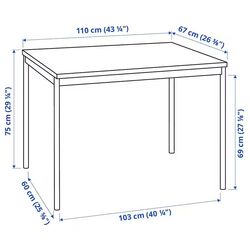 Masa Ikea Sandsberg 110x67 (Negru) Thumb