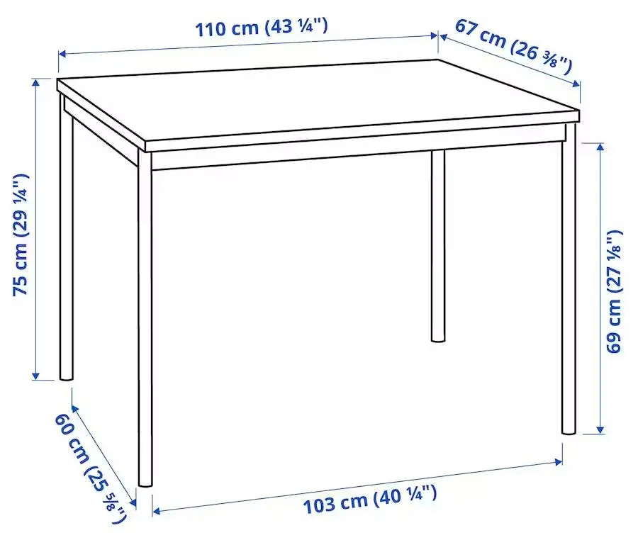 Masa Ikea Sandsberg 110x67 (Negru)