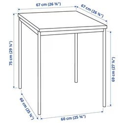 Masa Ikea Sandsberg 67x67x75 (Negru) Thumb