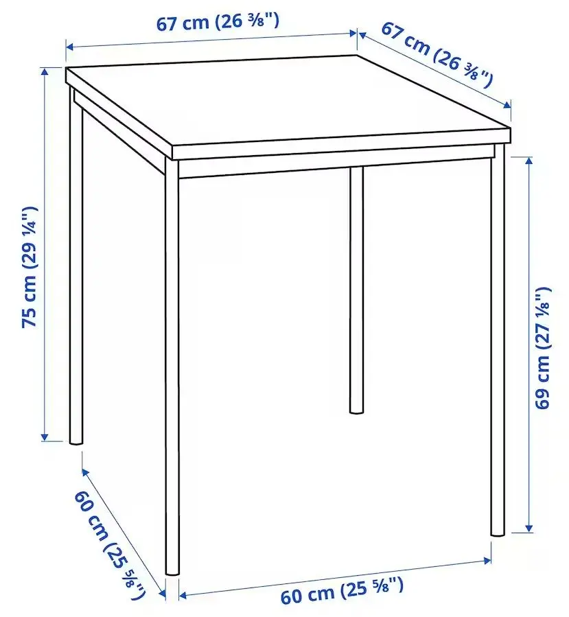 Masa Ikea Sandsberg 67x67x75 (Negru)