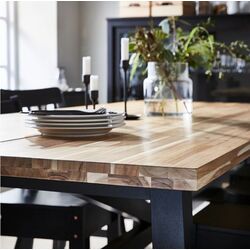 Masa Ikea Skogsta 235x100cm (Acacia/Negru) Thumb