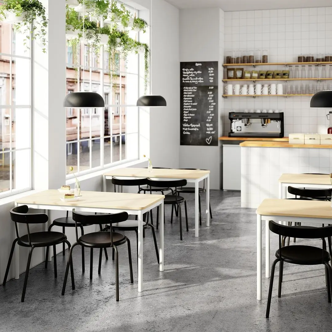 Стол Ikea Tommaryd 130x70см (Дубовый шпон/Белый) - 5