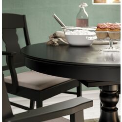 Стол раскладной Ikea Ingatorp 110/155см (Черный) Thumb