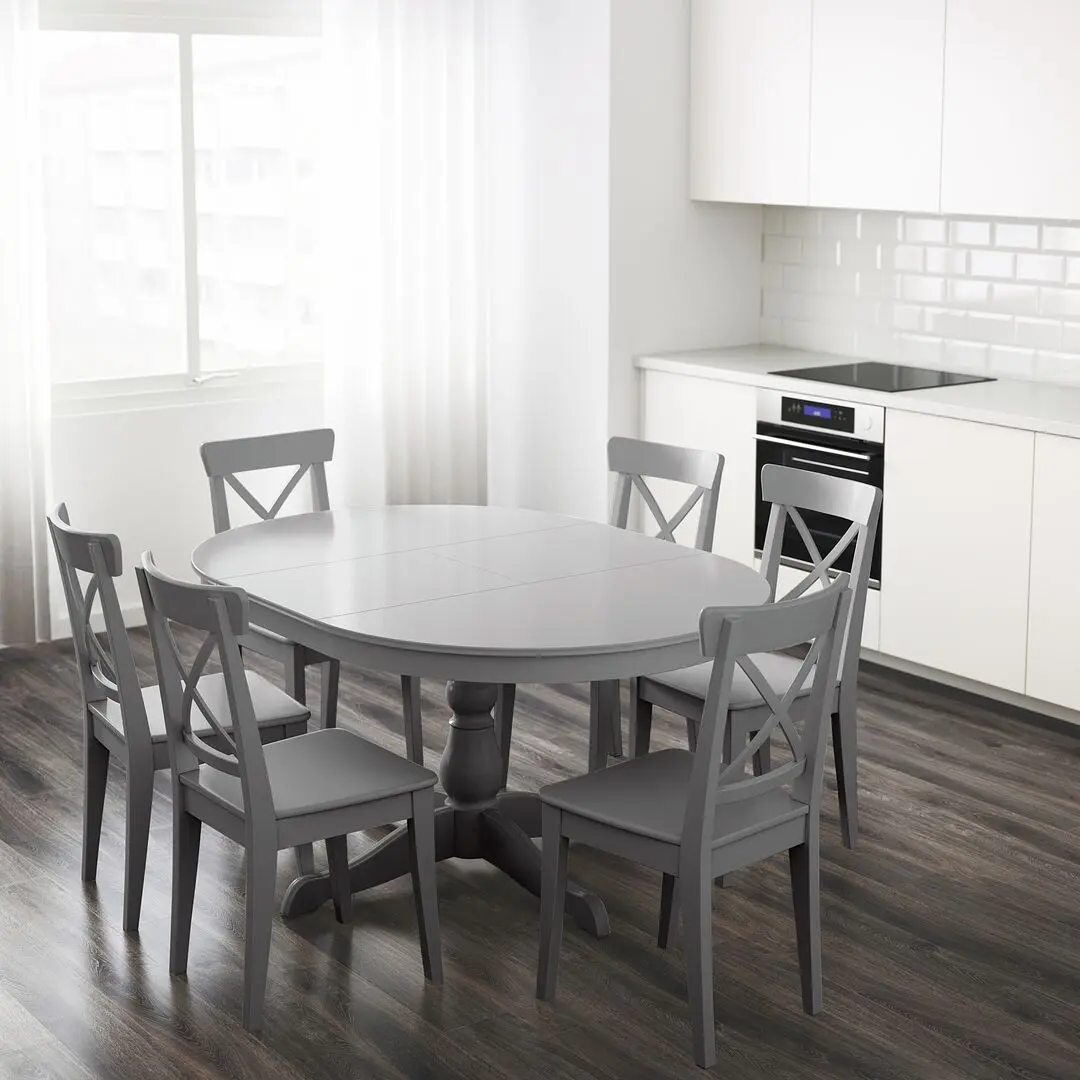 Masa extensibila Ikea Ingatorp 110/155cm (Gri)