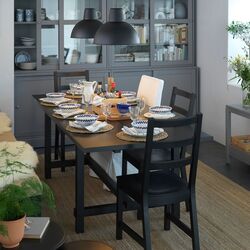 Masa extensibila Ikea Nordviken 152/223x95 (Negru) Thumb