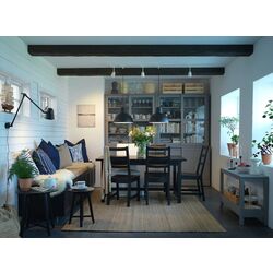 Masa extensibila Ikea Nordviken 152/223x95 (Negru) Thumb