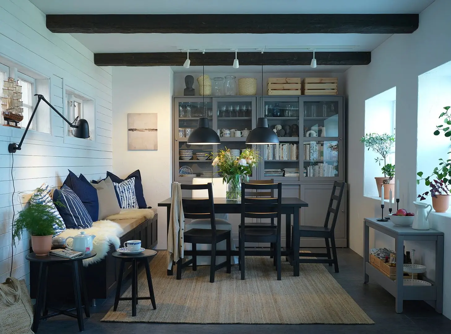 Masa extensibila Ikea Nordviken 152/223x95 (Negru)