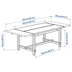 Masa extensibila Ikea Nordviken 152/223x95cm (Aspect antichizat) Thumb