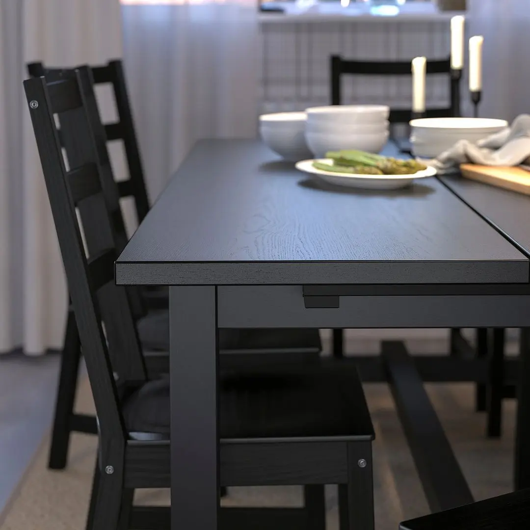 Masa extensibila Ikea Nordviken 210/289x105cm (Negru)