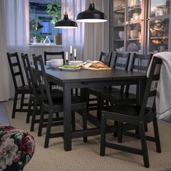 Masa extensibila Ikea Nordviken 210/289x105cm (Negru) Thumb