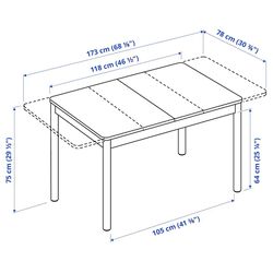 Masa extensibila Ikea Ronninge 118/173x78cm (Mesteacan) Thumb