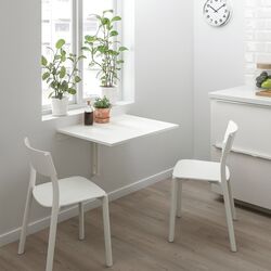 Masa extensibila de perete Ikea Norberg 74x60 (Alb) Thumb
