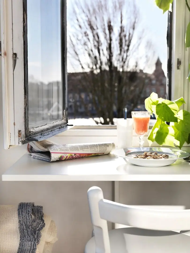 Masa extensibila de perete Ikea Norberg 74x60 (Alb)