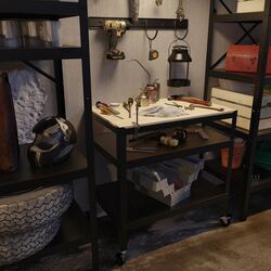 Стол сервировочный Ikea Bror фанера 85x55 (Черный/Сосна) Thumb