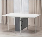 Стол-тумба Ikea Kallhall 33/89/145x98 (Белый/Серый)