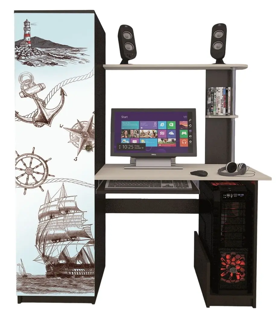 Masa de calculator Marcel Prod KC001 (Wenge/Birch/Photoprint)