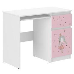 Masa pentru calculator Mirjan24 N-33 Potapi/N-33 Princess (White/Pink)